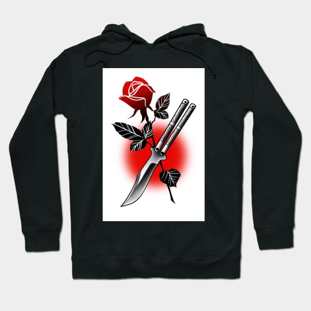 Flower and knife Hoodie by BSKR